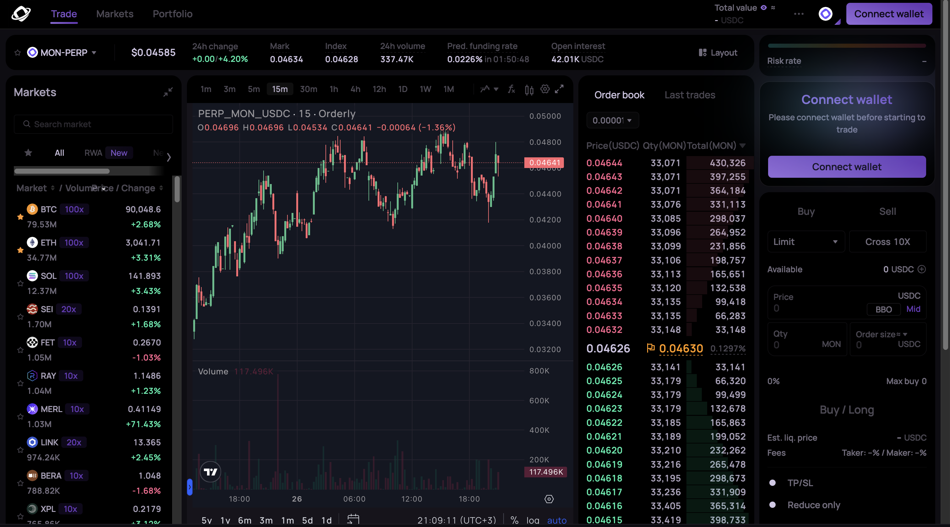 Nad DEX Trading Interface